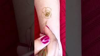 3D Rose बनाना सीखो  #shorts #shortsvideo #01trending #mehndi #Mehndidesigns #henna #rosemehndi