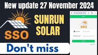 Sunrun Solar Earning App | Sso Sunrun Solar New Update Today | Sso Earning App Real Ya Fack |