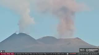 Jul 19, 2024: Etna Volcano Erupting from 3 Separate Cones