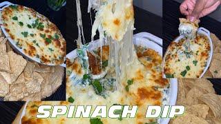 THE BEST CHEESY SPINACH DIP  | SUPERBOWL RECIPES  | MUST TRY GAME APPETIZER !!!