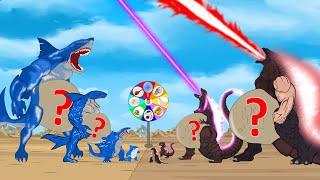 Family GODZILLA vs Family SHARK: What is an Energy Transformation? - FUNNY CARTOON MOVIES