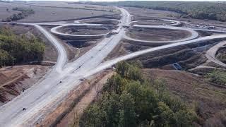 Дрон проверява разклона за Ловеч 26.10.2024 (The construction of Hemus motorway ep. 12)