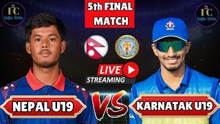 NEPAL U19 VS  KARNATAK U19 TEAM FRIENDLY 5th  FINAL ODI MATCH LIVE STREAMING 2024 NEPAL VS KARNATAK