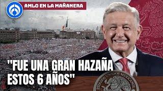 "El cambio continuará": AMLO elogia a la 4T