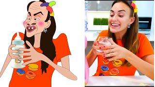 Vlad and Niki Chocolate & Soda Challenge and more funny drawing meme||Vlad and Niki Funny  drawing