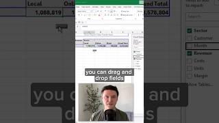 How To Drag And Drop Onto A Pivot Table #excel #pivottable