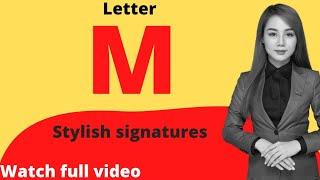 M letter signature style| M signature tutorial