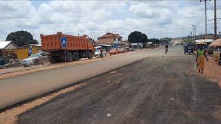 Sunyani New Dormaa Asphalt Road Works 4K