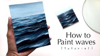 How to paint waves | Acrylic painting tutorial
