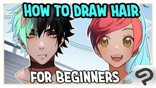 How to draw Hair - Tutorial for Beginners