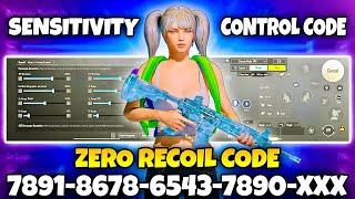 BGMI BEST SENSITIVITY SETTINGS | BGMI ZERO RECOIL SENSITIVITY CODE | BGMI 4 FINGER CONTROL CODE.