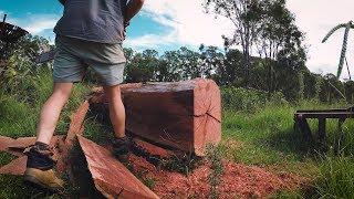 Road side log retrieval and milling.