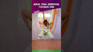 Aerial Yoga for back pain: Get rid of your crvical pain with this simple yoga asana #shorts #yoga