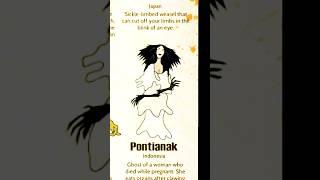 Types of Mythical Creature || Pontianak || #shorts #youtubeshorts #scary