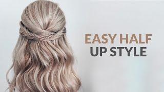 Half Up Hairstyle Fishtail Braid Tutorial