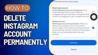 How To Delete Instagram Account Permanently | Quick Fix Masters