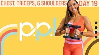 At-Home Spicy Chest, Triceps, & Shoulders Workout | PPL - Day 19