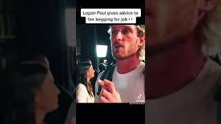 Logan Paul gives advice to a fan begging for a job #shorts