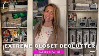 Extreme Closet Declutter & Organization! Hidden Clutter Chaos Revealed!