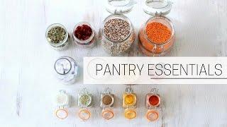 PANTRY ESSENTIALS » + printable grocery shopping list