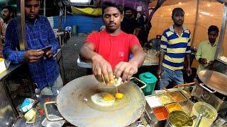 GoPro 8 Night Street Food Vlog | New Year Special Omelette | Ajay Omelette Center, Vesu, Surat city