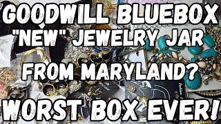 WORST BOX EVER? NEW Goodwill Bluebox 5lb Mystery Jewelry Jar Unboxing + 925 Silver #jewelryunboxing