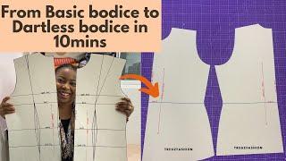 How to make a Dart less Bodice Block for Knits or Stretch Fabrics