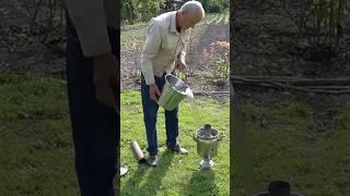 Grandpa Polishes the Samovar & Brews Tea in Azerbaijani Village 