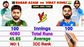 Babar Azam vs Virat Kohli Batting Comparison 2024 || Can Babar Azam Overcome Virat Kohli ?