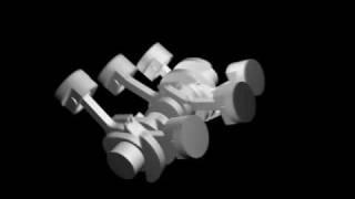 V6 engine animation