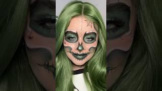 Green skull halloween makeup  #halloween #halloweenmakeup #halloween2024