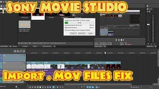 Import iPhone .MOV files in Sony Vegas Movie Studio 2020