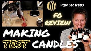 Make TEST CANDLES With Me | Little Bee Scent Fragrance Review (Ep 1)  Hot Throw & Wicking & Tips