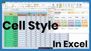 How to Add Cell Styles  in Excel- Cell Style in Excel Tutorial