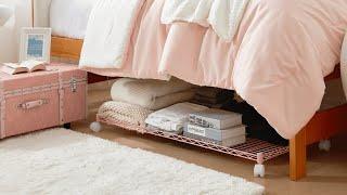 Suprima® Rolling Underbed Storage Shelf - Pink