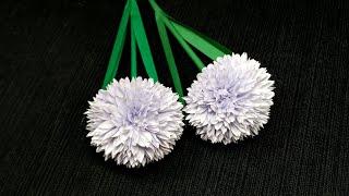 White flower making with paper, diy paper flowers, how to make paper flowers, craft flower