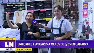 ¿Cuánto cuesta un uniforme escolar en Gamarra?