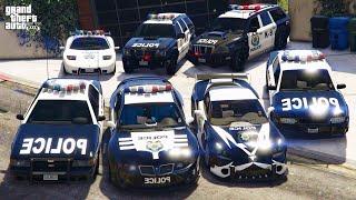 GTA 5 - Stealing Rockport Police Department Vehicles with Franklin! | (Real Life Cars) #142