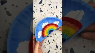Inexpensive Summer Rainbow Paper Plate Weaving Craft For Kids  Easy Art Activity When Your Bored 