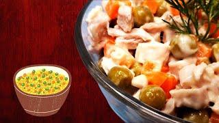Салат "на скорую руку", когда холодильник полупустой