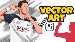 VECTOR ART: DRAWING WITH ME | ILLUSTRATOR TUTORIAL [speed painting]