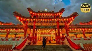 Kuala Lumpur Gem in the Rain: Thean Hou Chinese Temple [4K HDR 60fps] Walking Tour