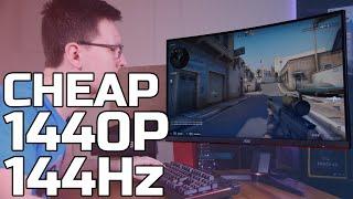 THE BEST CHEAP 1440p 144Hz GAMING MONITOR - AOC CQ27G2U Review - TechteamGB