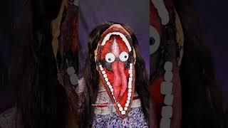 When the doorbell rings mid-makeup: half-panic,full drama!#makeup #creativemakeup #sfx #shorts