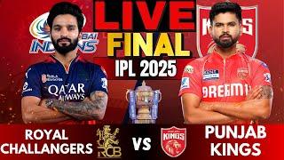 LIVE IPL : PBKS vs RCB Final, Live Cricket Match Score & Commentary | Punjab vs Bengaluru Live
