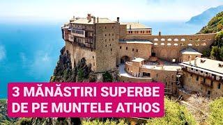 Cum arată MĂNĂSTIRILE de pe MUNTELE ATHOS - SIMONOS PETRAS, Sfântul PANTELIMON și XENOFONT