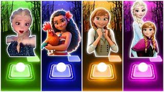 Elsa Let it go - Moana How far I'll go - Anna Do you want build a Snowman - Frozen Song Tileshope