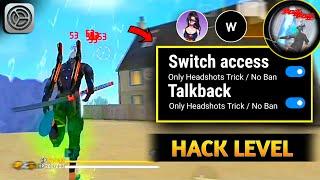 Switch Access & TalkBack Settings Free Fire || 0% Recoil 95% Headshots || Brazil Settings 2024 ️