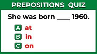 Preposition Quiz:  Can You Pass This Quiz? | #challenge  8