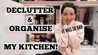 DECLUTTERING AND ORGANIZING THE KITCHEN! *it was so bad*